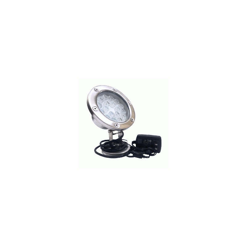 LED SUMERGIBLE VERDE 18 12V P/PICINA  CON TRANSFOR