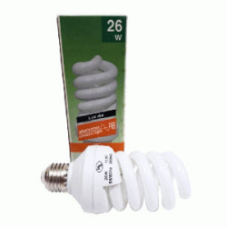 FOCO.AHORRADOR ESPIRAL E-27 26W-130V 2800K LUZ CALID