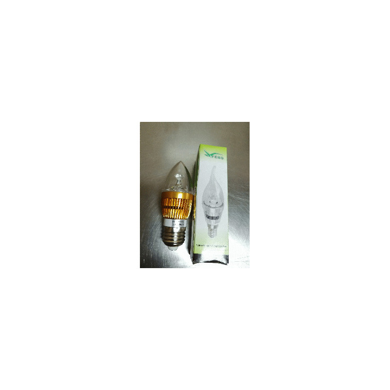 LED FOCO VELA E-27 3W 110/220V BLANCO ALTA POTENCI