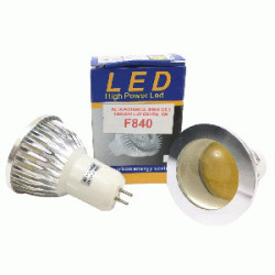 LED FOCO DICRO 5W CALID 2PTS 85/220V COB/LUPA ALT/P. MR16 G5.3 TW