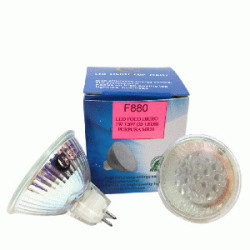 LED FOCO DICR.  PURP 1W 120V 2PTS (20 LEDS) MR16 G5.3 TW