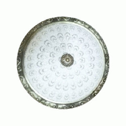 LED PLAFON 24W 110/220V METAL/VIDRIO LUZ CALIDA