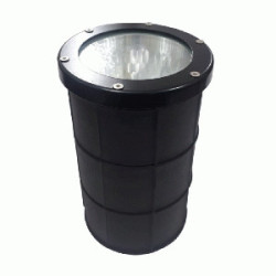 LAMPARA PISO/JARDIN 12CM E-27 IP67 NEGRO ALEAC.ALUMI