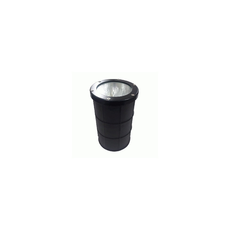 LAMPARA PISO/JARDIN 12CM E-27 IP67 NEGRO ALEAC.ALUMI