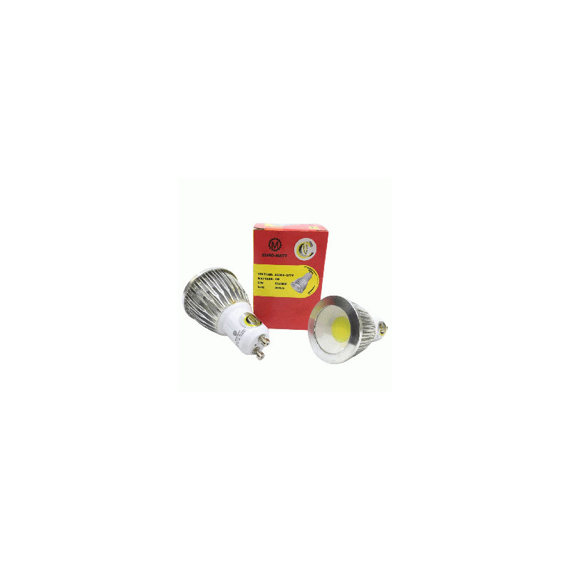 LED FOCO DICRO 5W BLANC GU10 85-220V COB ALT/PT. MR16  EURO