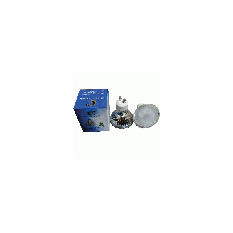 LED FOCO DICR.SMD 5730 3W 85/240V(6LED)BLANC GU10