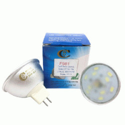 LED FOCO DICRO .5W   BLANC 2PTS 85/240V(10LED)  G5.3 SMD 5730 TW