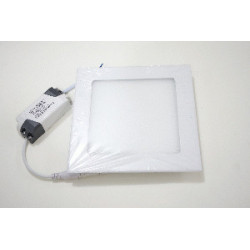LED PANEL ,12W EMPOT .CUADRAD  85V-265V BLANC 17CM