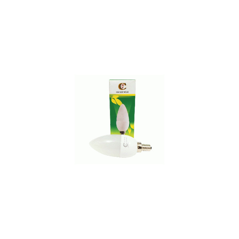 LED FOCO VELA E-12 5W 120V BLANCO ALTA POTENCIA CBV