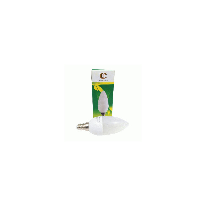 LED FOCO VELA E-14 5W 120V VERDE ALTA POTENCIA CBV