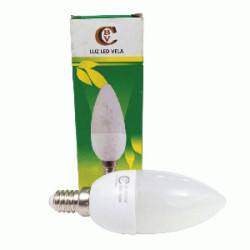 LED FOCO VELA E-14 5W 120V ROJO ALTA POTENCIA CBV