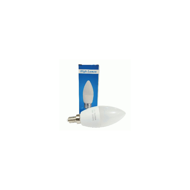 LED FOCO VELA E-12 7W 120V CALIDA ALTA POTENCIA CBV