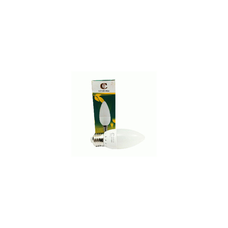 LED FOCO VELA E-27 5W 120V BLANCA ALTA POTENCIA CBV