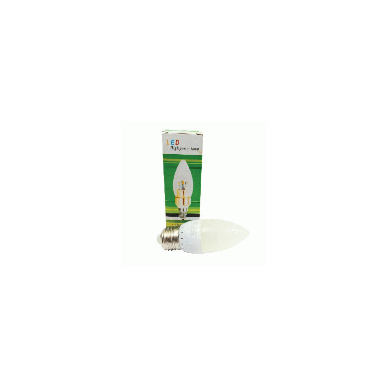 LED FOCO VELA E-27 5W 120V VERDE ALTA POTENCIA CBV