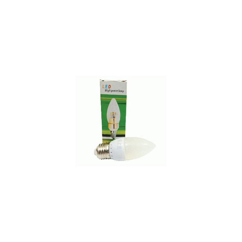 LED FOCO VELA E-27 5W 120V PURPURA ALTA POTENCIA CBV