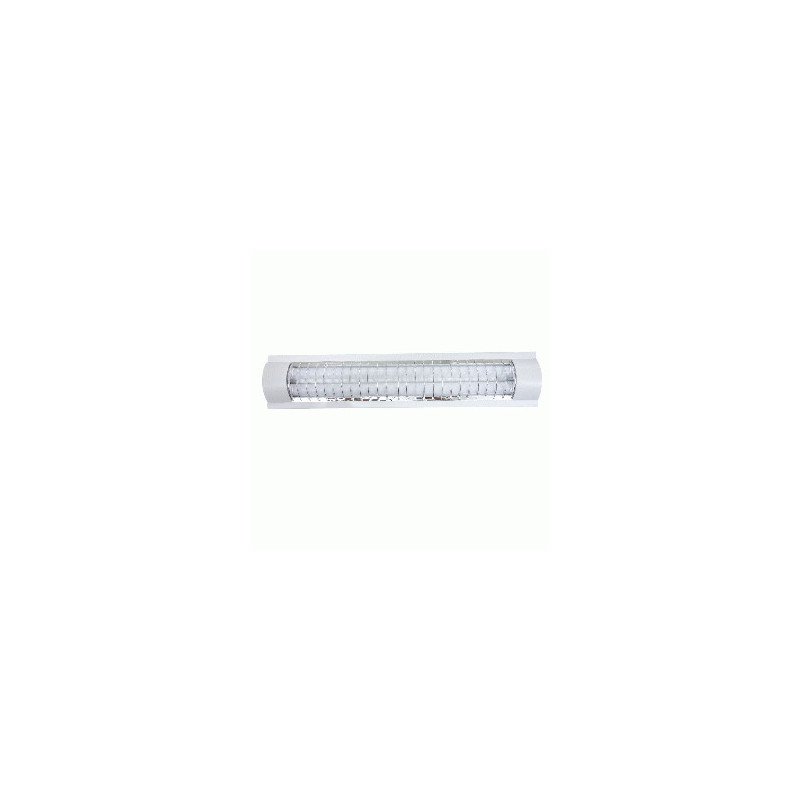 LED LAMPARA C/REJILLAS .2X9W 110V/240V S/TUBO T8 0.6