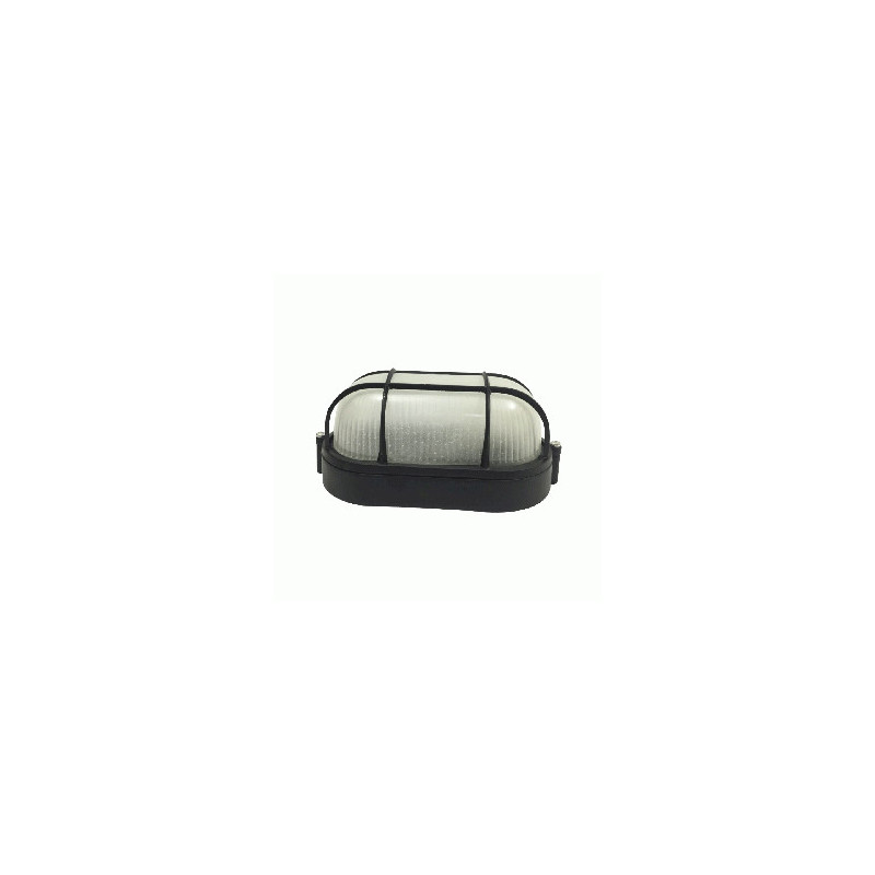 LAMPARA OVALADA METAL  NEGRA 409A C/MALL MEDIANA 60W CHIYODA