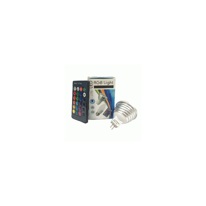 LED FOCO DICRO 5W V/COLOR 2PTS  C-C RGB LIG  ALT POT.MR16 G5.3 TW