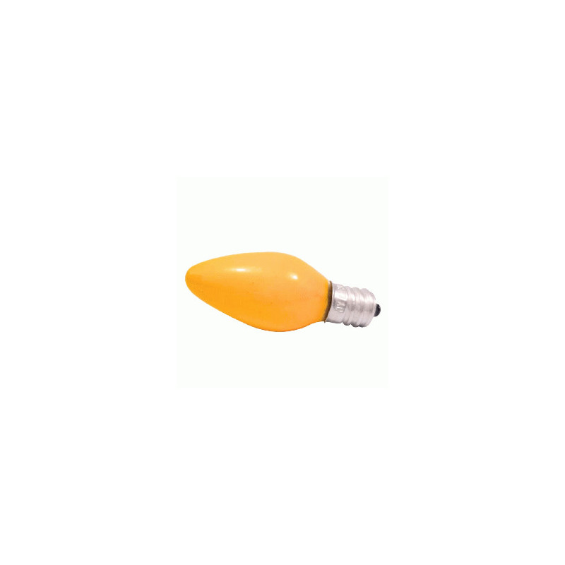 FOCO CANDELABRO E12 15W 120V AMARILLO   JY