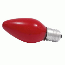 FOCO CANDELABRO E12 15W 120V ROJO  JY