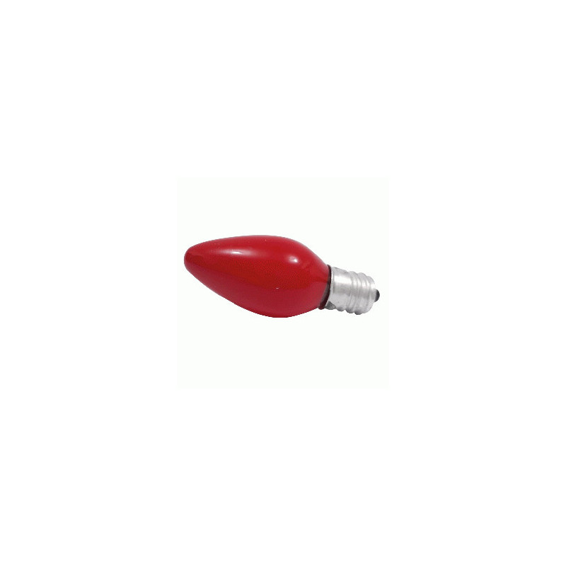 FOCO CANDELABRO E12 15W 120V ROJO  JY
