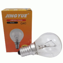 FOCO BOLA E-14 G40 20W-110V CLARO JY (S35)