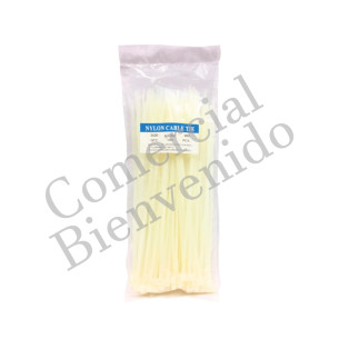 AMARRA PLASTICA 3.6MM-200MM C/CIENTO BLANCO