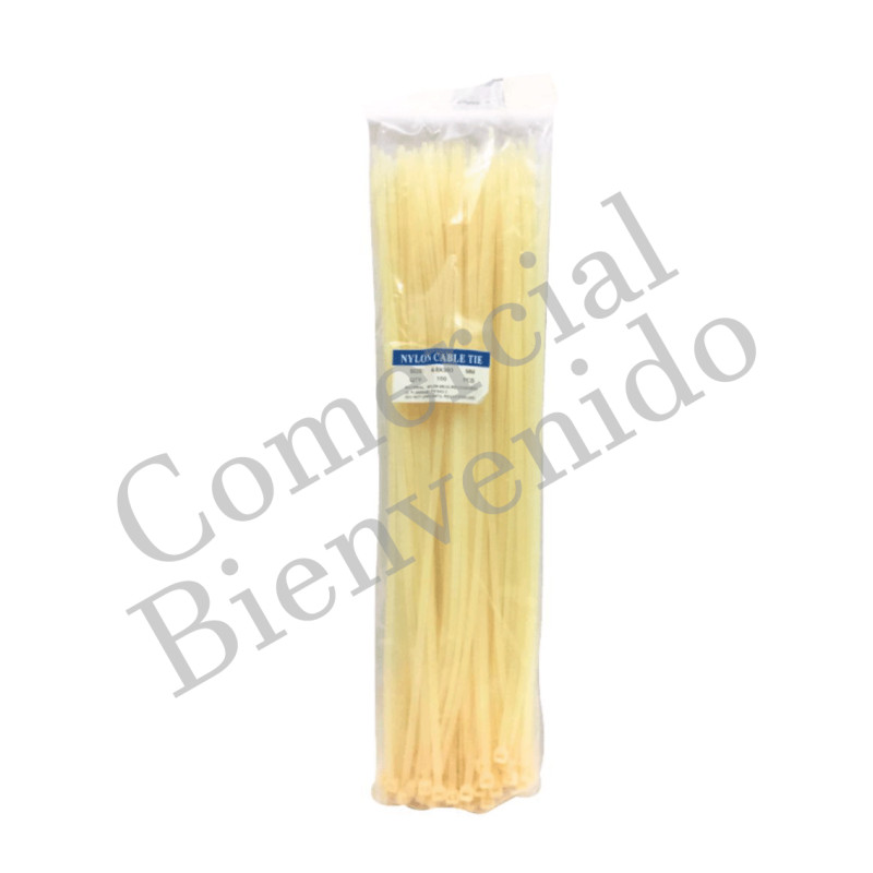 AMARRA PLASTICA 4.8MM-380MM C/CIENTO BLANCO