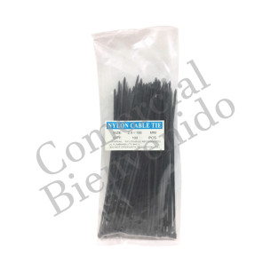 AMARRA PLASTICA 2.5MM-150MM C/CIENTO NEGRO