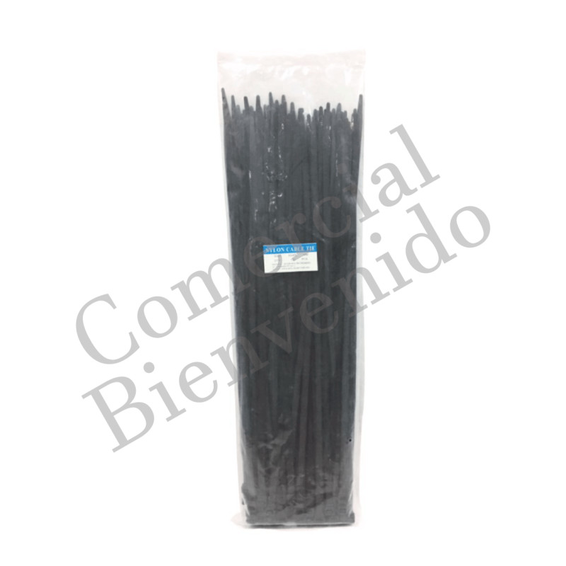 AMARRA.PLASTICA 7.6MM-450MM C-CIENTO NEGRO