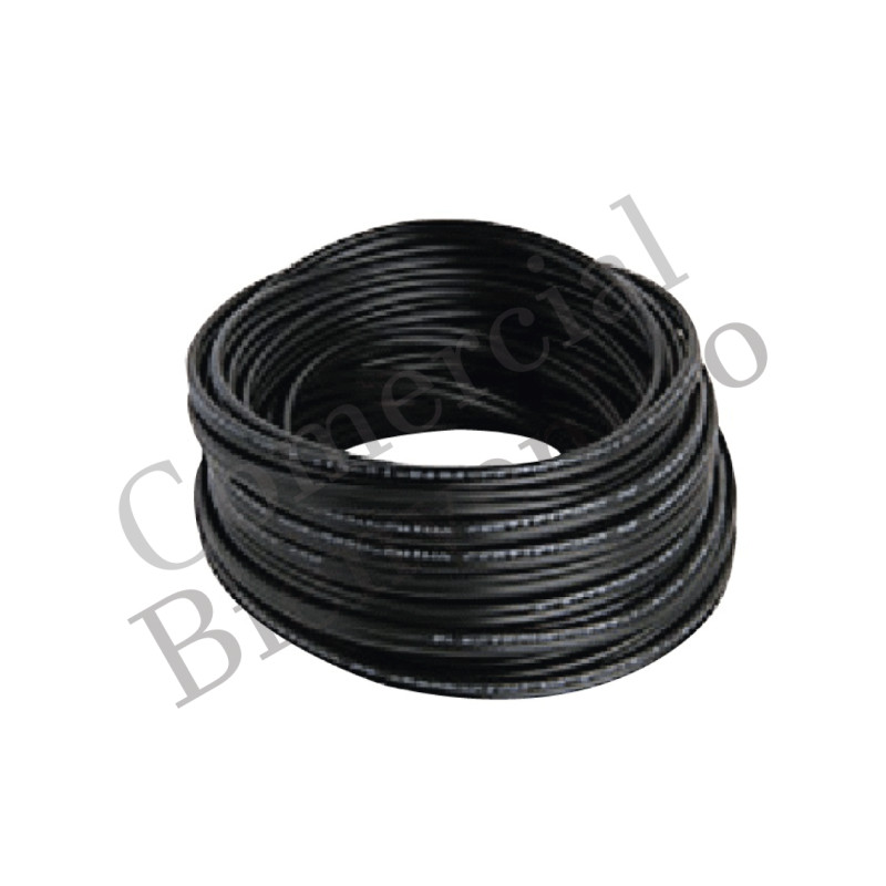 CABLE ASBESTO No. 12 100M.  NEGRO