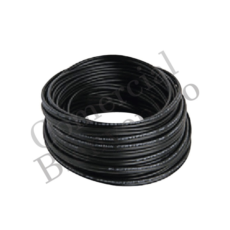 CABLE ASBESTO No. 16 100M.  NEGRO