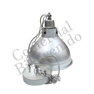 CAMPANA DE ALUMINIO E-27 CON CADENA 12" HB17