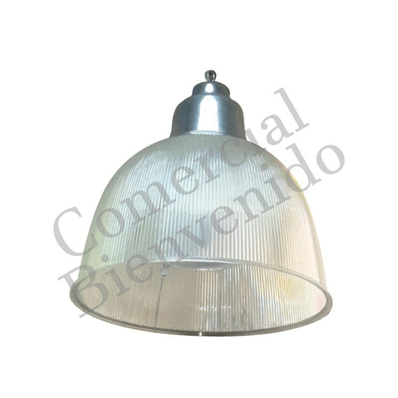 CAMPANA DE ACRILICO E-27 CON CADENA 12" PC HB17