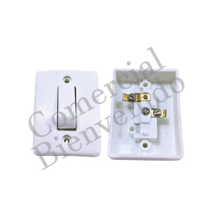 INTERRUPTOR S/P. CUADRADO S/BASE BLANCO  T-128