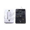 INTERRUPTOR S/P. CUADRADO C/BASE BLANCO  T-125W