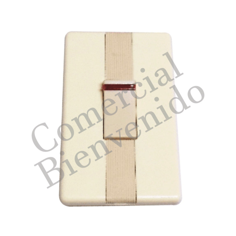 INTERRUPTOR.CON PLACA Y LUZ PILOTO 1/S 3VIAS E-026