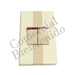 INTERRUPTOR.CON PLACA Y LUZ PILOTO 2/S 3VIAS E-028