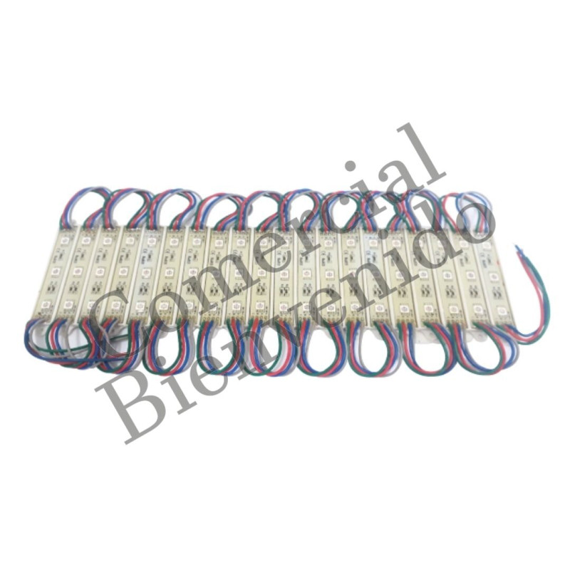 LED MODULO  V/COLOR 12V - DC SMD 5050/3PCS 0.72W RGB FLASH