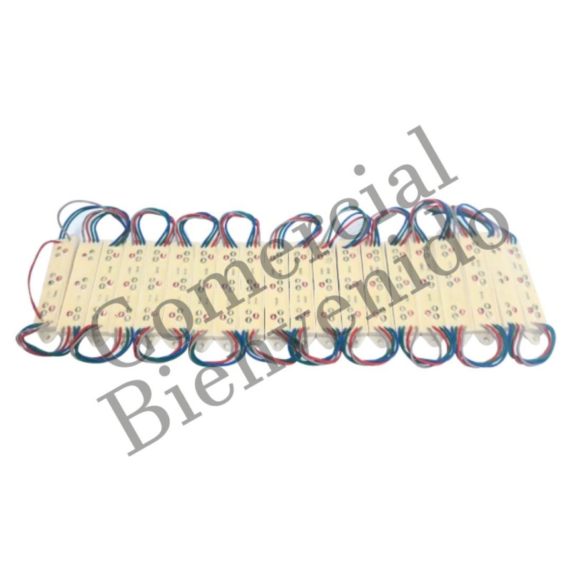 LED MODULO   V/COLORES 12V-DC 9 PIEZAS 0.72W RGB