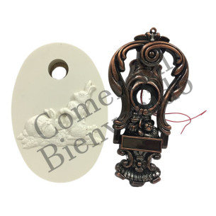 TIMBRE P/PUERTA 12 MELODIAS C/OJO DECORATIVO S/PILA