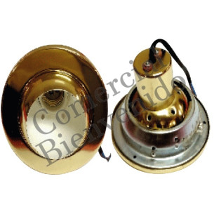 OJO DE BUEY P/DICR.E27 GRANDE DORADO 12CM REDOND.252