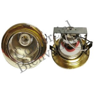 OJO DE BUEY P/BOQUILLA E27 DORAD 3 1/2 PU U905CG 9CM