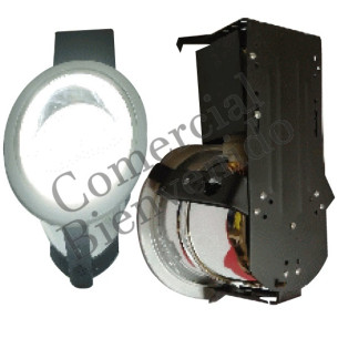 OJO DE BUEY.C/VIDRIO 8" ESMERILADO 2 FOCOS  METAL