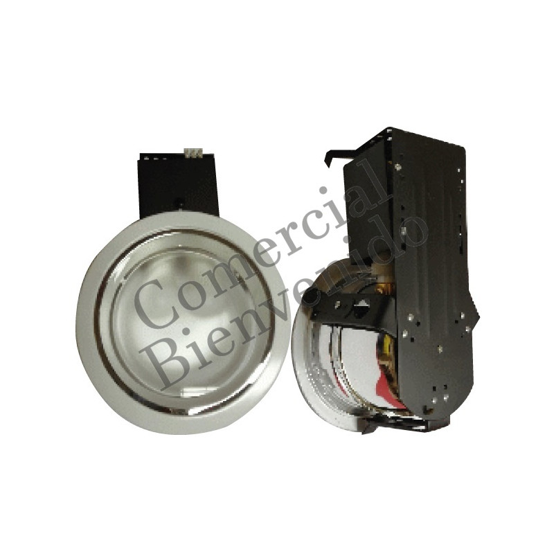 OJO DE BUEY.C/VIDRIO 6" ESMERILADO SIN/FOCOS METAL