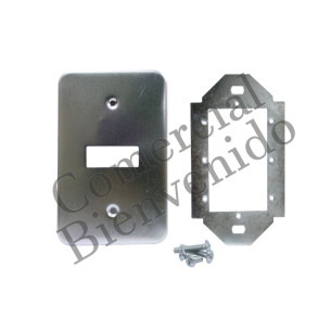 PLACAS METAL.C/RIEL 1/S PLATA [A-1] REFORZ P/VETO