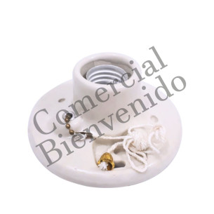 ROSETON DE LOZA GRANDE E27 4 1/2" S/CADENA 507-4 U/L