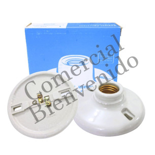 ROSETON DE LOZA GRANDE E27 4 1/2"  F509-2S 109MM