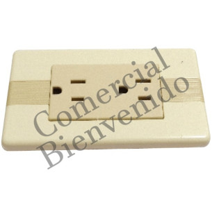 TOMACORRIENTE.P-EMP. C/PLACA 2/S POLARIZADO E-029