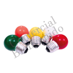 FOCO BOLA NORMAL E-27 T-508 (15W).V/COLORES